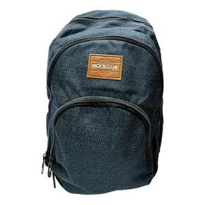 Nicks Club M11 Fashion School <b>Backpack</b> 25L <b>Waterproof</b> Denim Design with Cartoon Pattern, Nylon Lining, Zipper Closure, Laptop Co - Product Image 3