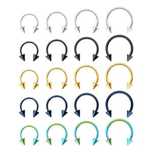 Piercing para el cuerpo de acero inoxidable 316, joyería con puntas de herradura, anillos para el tabique de la nariz, barra curva en forma de C, anillo para trago de oreja - Product Image 1