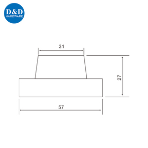 Fermaporta con pomello per porta a parete con tappo concavo in acciaio inossidabile - Product Image 4