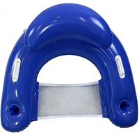 Fauteuil flottant gonflable en PVC en forme de U, 4 couleurs, avec dossier, oreiller et porte-gobelets, pour usage extérieur/intérieur, jouet aquatique type hamac