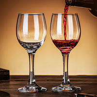 Verres à vin de Noël en cristal transparent de luxe 7OZ, gobelets personnalisés pour fêtes, verrerie transparente en carton