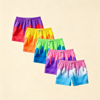 Shorts assortis papa et fils OEM, pour garçons, été, séchage rapide, décontractés, taille élastique, tie-dye coloré, pour enfants et tout-petits, style baseball