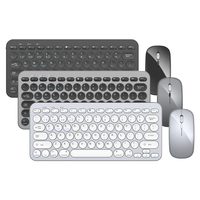 Combo de Teclado y Ratón Inalámbrico 2.4G+BT de Fábrica, 78 Teclas, ABS+Metal, Alta Calidad para Laptop, PC, Tablet, Plug and Play, Disponible en Stock