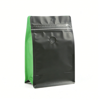 Sacs d'emballage pour café en grains et café moulu, personnalisables avec logo, réutilisables, en PE, avec fermeture éclair, qualité alimentaire