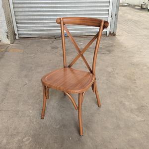 Offres Spéciales Bon marché <span class=keywords><strong>Location</strong></span> d'événement de mariage Chaise à dossier croisé en grain de bois Cahir - Product Image 3