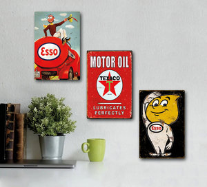 Cổ điển dầu kim loại dấu hiệu khí áp phích tấm bụi phóng xạ kim loại mảng bám tin dấu hiệu trang trại trang trí tường - Product Image 6