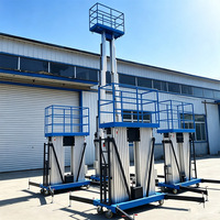 Plateforme de travail aérienne en aluminium à double colonne Eterlift, hauteur de travail personnalisée, pour chantier intérieur