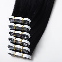 Extensions de cheveux russes 100 % naturels à cuticules intactes, double épaisseur, Remy, à bandes adhésives, 14-24 pouces, vente en gros