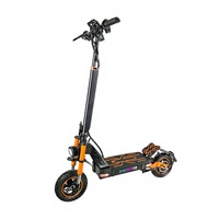 Trottinette électrique pliable 10 pouces tout-terrain avec suspension avant inversée, longue autonomie, pour adulte
