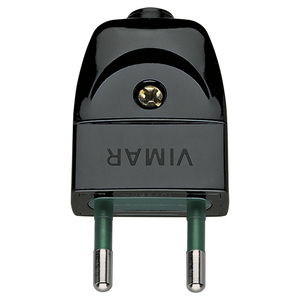 Vimar 2P 10A <b>S10</b> Axial Black Plug 13mm Length 6mm Width 1.2mm Height - Product Image 1
