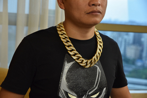 Mặt dây chuyền Cuba bản to nặng 26mm/32mm, chất liệu thép không gỉ, không bị xỉn màu, kiểu Hip Hop dành cho nam, trang sức Cuba Chucky - Product Image 6