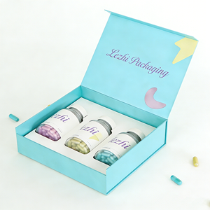 Étui rigide magnétique personnalisé haut de gamme pour comprimés de vitamines avec insert en EVA - Product Image 2