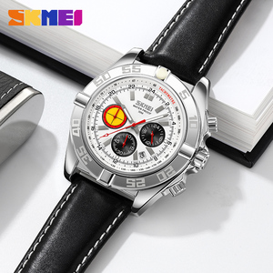 Montre à quartz de mode sans usine fabricant de logo personnalisé montre-bracelet en cuir pour hommes montre OEM & ODM SKMEI 9322 - Product Image 1