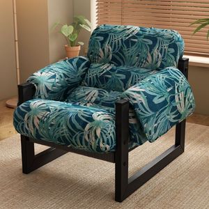 Fauteuil de salon moderne en tissu imprimé, avec structure en <span class=keywords><strong>bois</strong></span> rembourrée, fauteuil d'appoint pour salon, mobilier d'hôtel, vente en gros, OEM, ventes personnalisées - Product Image 1