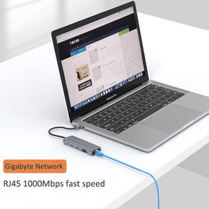 Dual HDTV MST 10-in-1 USB C HUB 4K HD mi pd100w RJ45 1000Mbps <span class=keywords><strong>VGA</strong></span> SD TF máy tính xách tay Docking Station 10 cổng USB-C HUB - Product Image 3