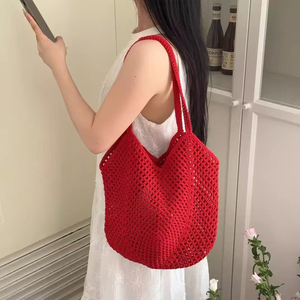 <span class=keywords><strong>Bolsa</strong></span> de ganchillo con lazo de mariposa Bloqueo de color Lindo diseño Y2K <span class=keywords><strong>para</strong></span> ir a la playa en cualquier temporada - Product Image 5
