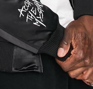 사용자 정의 플러스 사이즈 남자의 디자이너 블랙 힙합 패션 방풍 방수 편지 인쇄 복고풍 겨울 패딩 재킷 - Product Image 5