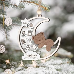 2024 Personalized 1St <b>Christmas</b> 4D Shake Ornament Custom New Baby Gift - Product Image 4