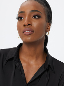 Pendientes de Aro Vintage de Latón Chapado en Oro de 14K, Modernos, Geométricos, con Circonita, Aleación de Cobre, Unisex, Joyería de Moda para Aniversario - Product Image 2