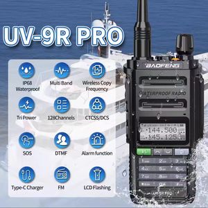Radio Bidireccional <span class=keywords><strong>Baofeng</strong></span> UV-9R <span class=keywords><strong>Pro</strong></span> V2 2026 de Largo Alcance, Triple Potencia, Copia de Frecuencia Inalámbrica, Resistente al Agua IP68, Tipo-C - Product Image 6