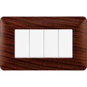 Placca Interruttore a Muro Gloca 4 Vie in Plastica Design Moderno Facile Installazione 3 Pezzi - Product Image 4