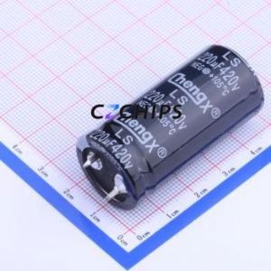 ตัวเก็บประจุแบบอิเล็กโทรไลต์อะลูมิเนียมแบบ Snap-in รุ่น LS227M420N45RR0VH2SP0 ชนิด Through-hole (THT) ขนาด D22xL45 มม. 220uF 20% 420V ขา 10 มม. - Product Image 1