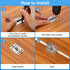 2 charnières à ressort, charnières de porte à fermeture automatique de 2,5 pouces, charnières de porte petites en acier inoxydable 304 avec vis pour porte d'armoire - Product Image 5