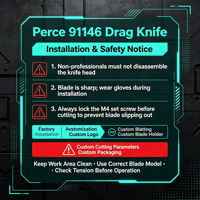 Cuchilla de Corte Drag Knife 15, Herramienta de Alta Precisión para Letreros Publicitarios, Vinilos Adhesivos, Cartón, Máquina de Corte