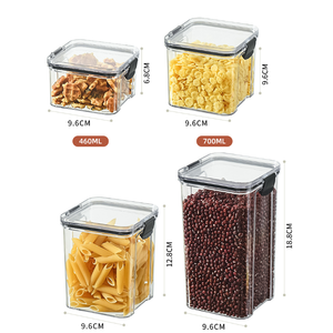 Sealed Clear Plastic Storage Jars Airtight Food Containers with Lids Multi-Purpose Storage Container Airtight Storage Pots