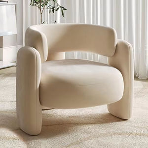 <span class=keywords><strong>Fauteuil</strong></span> simple de salon blanc, <span class=keywords><strong>confortable</strong></span> et rembourré, pour la vente en gros à prix abordable - Product Image 1