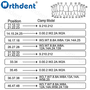 Pinzas <span class=keywords><strong>de</strong></span> dique <span class=keywords><strong>de</strong></span> goma dentales Orthdent <span class=keywords><strong>de</strong></span> acero inoxidable, clip <span class=keywords><strong>de</strong></span> barrera, instrumento para restauraciones endodónticas <span class=keywords><strong>y</strong></span> molares - Product Image 4