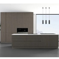 Nouvelle armoire de cuisine avec chariot, îlot mobile, dessus en bois massif
