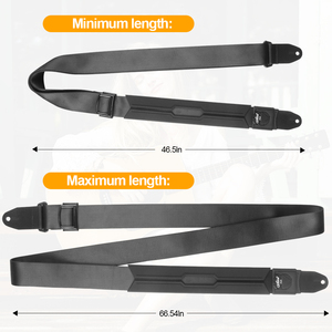 สายกีตาร์ไนลอนนิ่มปรับได้ OEM พร้อมตัวยึด3อันสำหรับล็อคสายรัดสำหรับกีตาร์อะคูสติกและเบสแพ็คเข็มขัดผ้า - Product Image 3