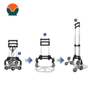 티안유 계단 오르기 카트 접이식 핸드 트럭 휴대용 트롤리 <span class=keywords><strong>6</strong></span>륜 접이식 쇼핑 트롤리 경량 알루미늄 합금 - Product Image 5
