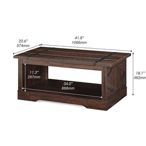 Hiện đại màu nâu vật liệu gỗ sang trọng lò sưởi thiết kế đồ nội thất bảng cà phê TV de bảng đứng Tủ <span class=keywords><strong>Set</strong></span> - Product Image 6