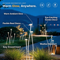 Lampe LED de jardin en forme de champignon, à piquer, pour extérieur, décor paysager, blanc chaud, étanche, pour pelouse, allée, jardin, éclairage féerique