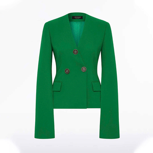 Traje de Blazer Formal para Mujer, Diseño OEM, Manga Larga, Nuevo <span class=keywords><strong>Estilo</strong></span>, Doble Botonadura, Decoración Elegante para Oficina - Product Image 3