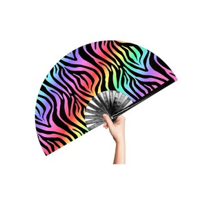 2022 Promotionele Grote Rave Fan Bamboe Hand Ventilator Nylon Stof Hand Gehouden Vouwen Fans Voor Reclame - Product Image 4