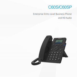 โทรศัพท์ธุรกิจ C60S ระดับเริ่มต้น รองรับ SIP VoIP พร้อมเสียง HD รองรับ IP และ POE พอร์ต RJ45 <span class=keywords><strong>2</strong></span> ช่อง หน้าจอ LCD <span class=keywords><strong>2</strong></span>.3 นิ้ว - Product Image 5