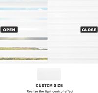 Stores zébrés modernes à cordon horizontal sur mesure, sans perçage, anti-UV, imperméables, jour et nuit, avec système intégré