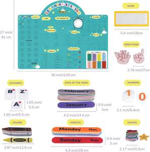 Cadeau d'anniversaire préscolaire, jouet d'apprentissage précoce Montessori pour enfants, tableau en feutre flanelle pour tout-petits, alphabet <span class=keywords><strong>ABC</strong></span> - Product Image 2