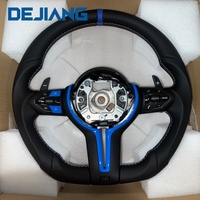 Volante con Rayas Azules para BMW M3 M4 M6 F30 F10 F15 F36 F01 F20 F22 F25 F31 F32 F11F18 F40 F52 F80 X1X2 X3 X4 X5 X6 en Cuero