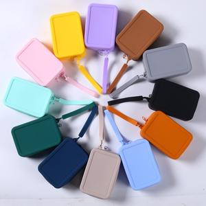 Vente en gros, plusieurs couleurs disponibles, sac de rangement en silicone portable, mignon, pour voyage, cosmétiques, écouteurs, rouge à lèvres, pièces de monnaie, mini sac - Product Image 4
