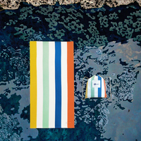 Sand Free Woven Rectangle Quick Dry Breathable Cotton Microfiber 300-499 GSM All-Season Modern Beach Travel Towel