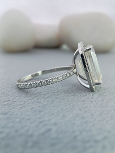 Anillo de Compromiso y Matrimonio de Oro Sólido de 14K con Diamante de Corte Brillante Cultivado en Laboratorio VVS, 3 Quilates, Certificado, Joyería de Lujo para Mujer - Product Image 1