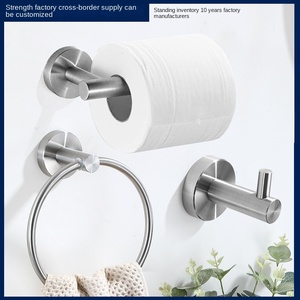 Kit <span class=keywords><strong>de</strong></span> Baño <span class=keywords><strong>de</strong></span> Acero Inoxidable, Ganchos <span class=keywords><strong>de</strong></span> Pared, Percheros para Papel Higiénico, Toallas, Venta al por Mayor - Product Image 3