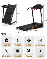 Tapis roulant hydraulique pliable 3,5 CV 150 kg motorisé silencieux robuste pour salle de sport à domicile avec écran LED Prix de gros
