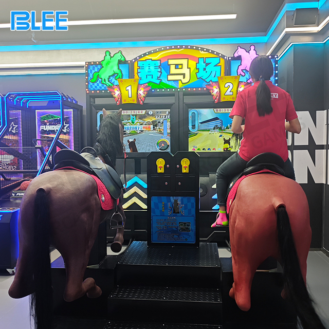 Game Center Indoor Coin Operated Electric West Cowboy Simulator Retro 2/4 Players Horse Riding Racing Carnival Arcade Game