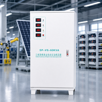 Stabilisateur de tension triphasé 60 kVA 380 V, régulateur automatique à haute efficacité avec cœur MCU pour une sortie de puissance fluide