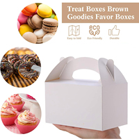 Blanc Portable Gable Box Fête De Noël Boulangerie Doux Emballage Papier Faveur De Mariage Boîte De Bonbons Sucrés